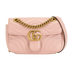 Small GG Marmont Shoulder Bag, &pound;650, Handbags, Pink, Leather, Front view